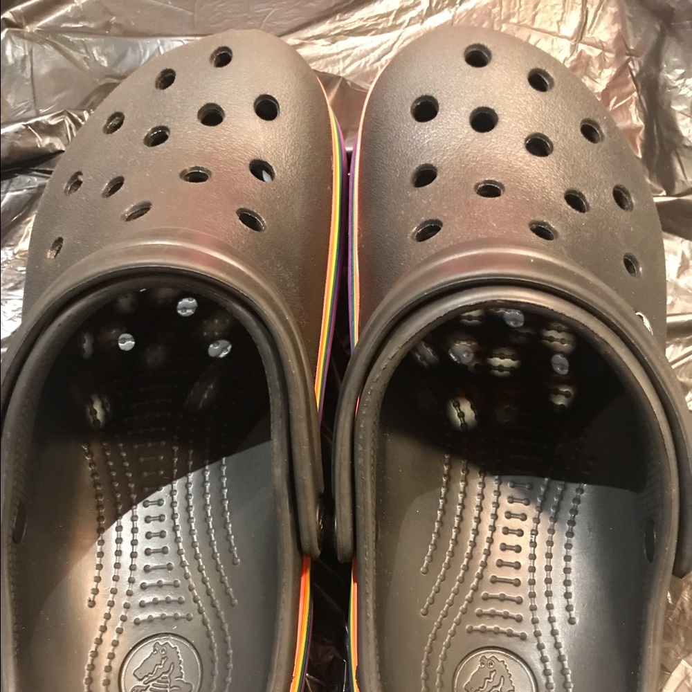 Rainbow crocs